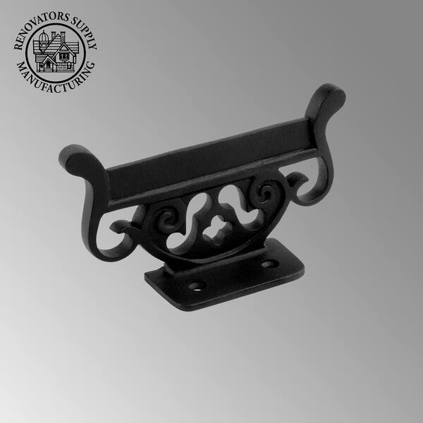 Black Vintage Boot Scraper 6" Wrought Iron Floor Mount Metal Boot